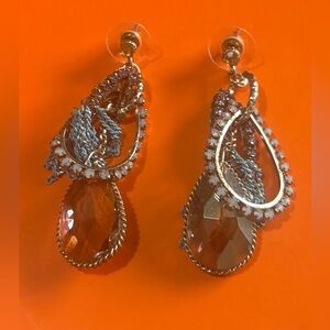 Fashion jewelry stainless steel Swarovski crystal earrings